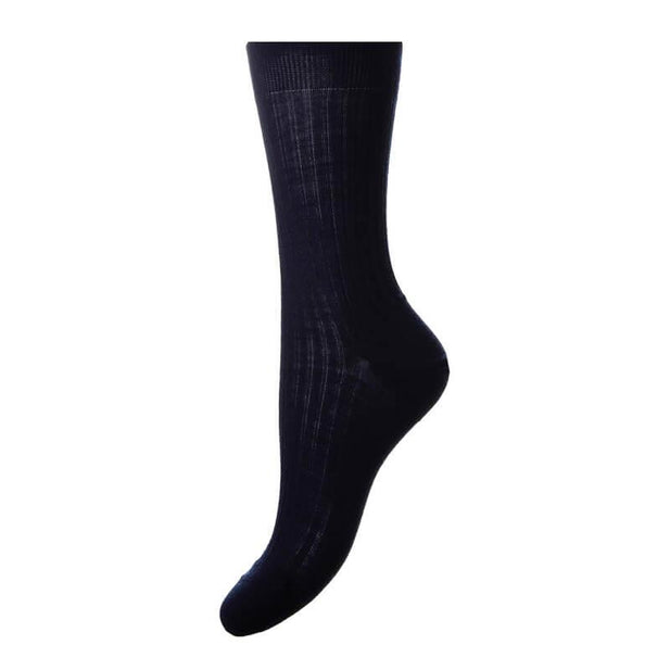 Rose Merino Wool Rib Socks - Women's