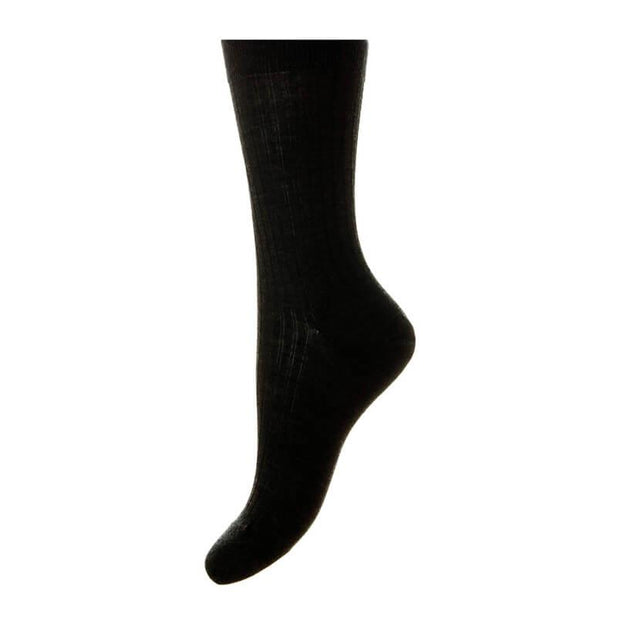 Rose Merino Wool Rib Socks - Women's