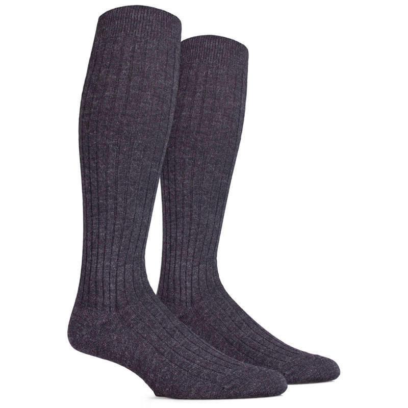 Laine (Merino Wool) Wide Ribbed Knee High Socks - Men's-Outlet