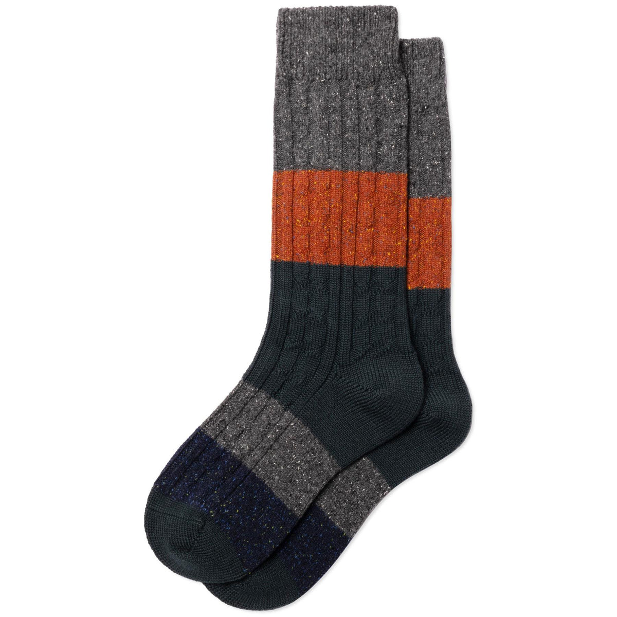 Robin Wool Colour Block Socks - Men's