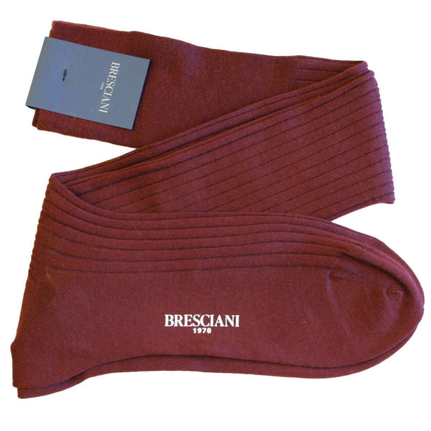 Ascanio Merino Wool Rib Knee High Socks - Men's