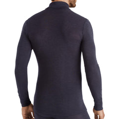 Woolen Silk Turtle Neck Top - Men's
