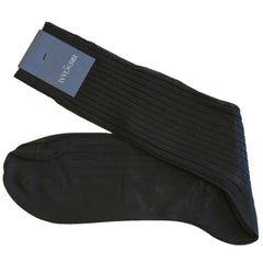 Cesare Egyptian Cotton Rib Mid-Calf Socks - Men's