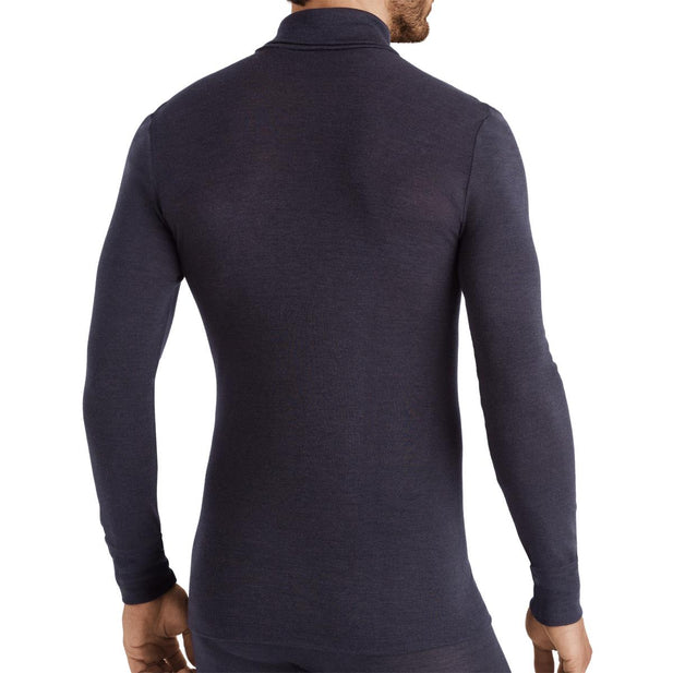 Woolen Silk Turtle Neck Top - Men's