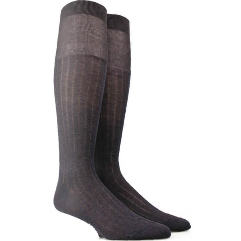 Pur Fil d'Ecosse Wide Ribbed Knee High Socks - Men's - Outlet