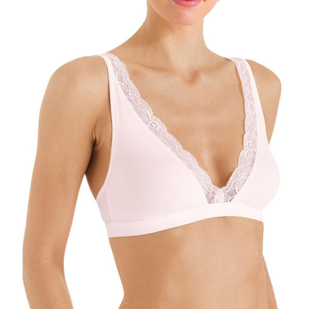 Cotton Lace Soft Cup Bra - Women's