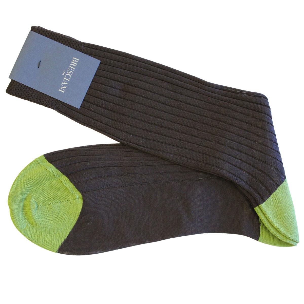 Cotton Ribbed Heel & Toe Socks - Men - Outlet