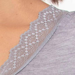 Silk Touch Wool Long Sleeve Top - Women's