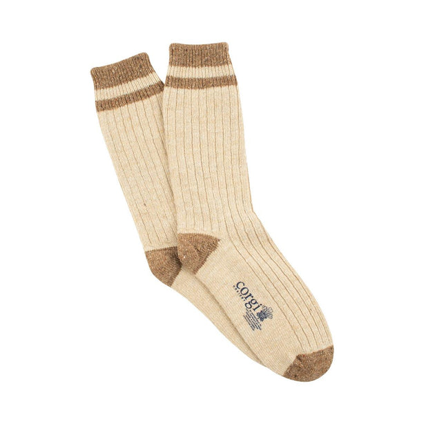 Donegal Stripe Cuff Wool Socks - Men's - Outlet