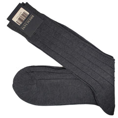 Egyptian Cotton Wide Rib Mid-Calf Socks - Men's