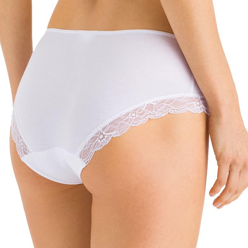 Cotton Lace Midi Briefs - Women's