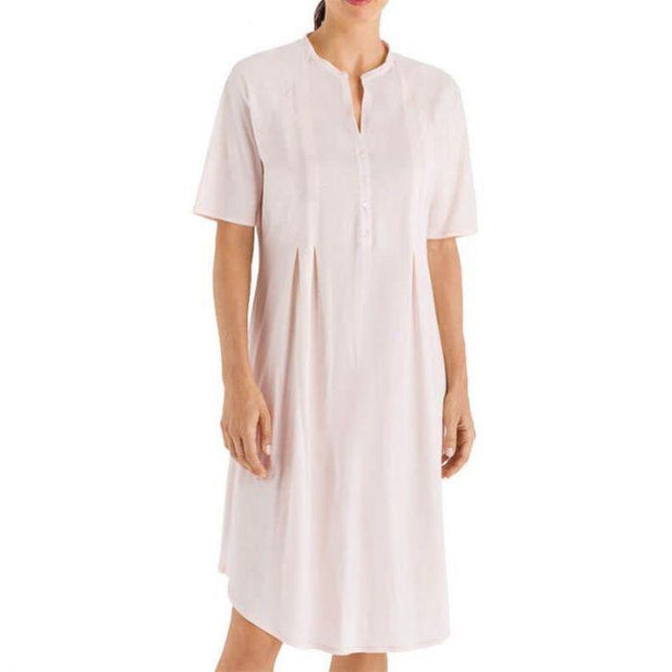 Cotton Deluxe Short Sleeve Button Nightdress - Women's