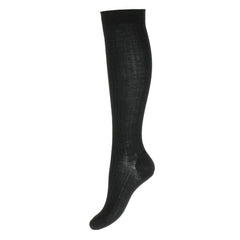 Rose Merino Wool Rib Knee High Socks - Women's