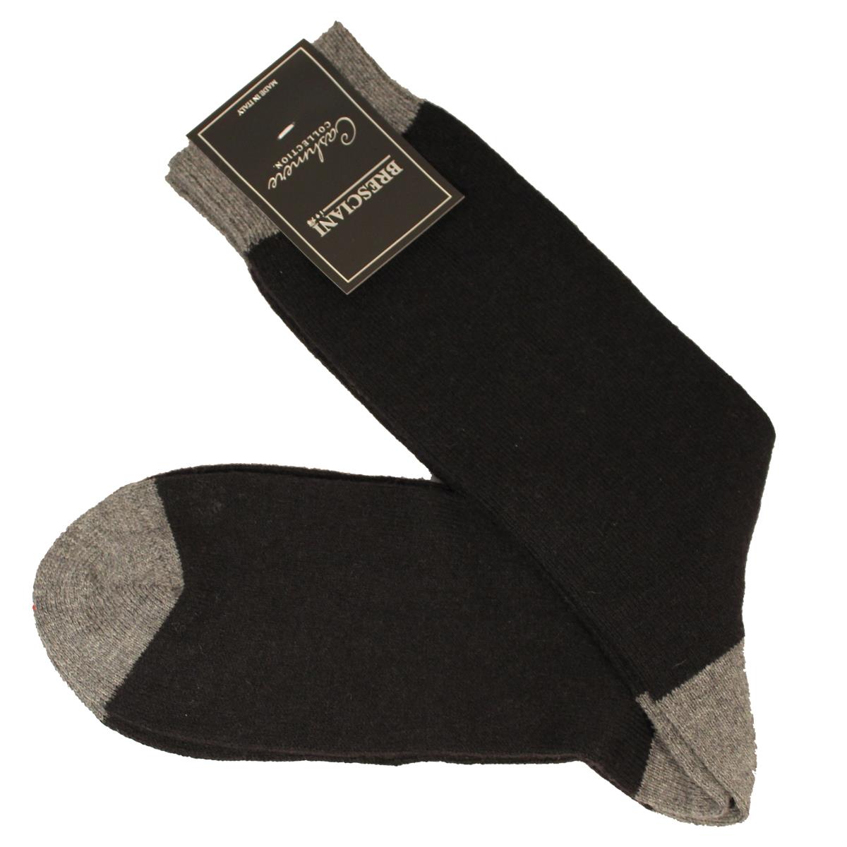 Wool & Cashmere Contrast Heel & Toe Mid Calf Socks - Men's - Outlet