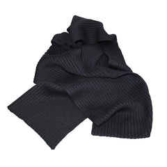 Merino Wool, Silk & Cashmere Ribbed Scarf - Men's & Women's - Outlet