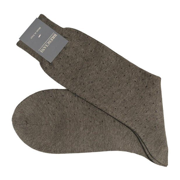 Fabio Polka Dot Egyptian Cotton Mid Calf Socks - Men's