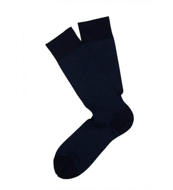 Birdseye Pima Cotton Mid Calf Socks - Men's
