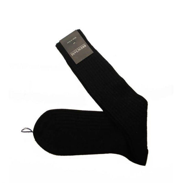 Ascanio Merino Wool Rib Mid-Calf Socks - Men's