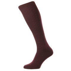 Gadsbury Fil d'Ecosse Pin Dot Knee High Socks - Men's
