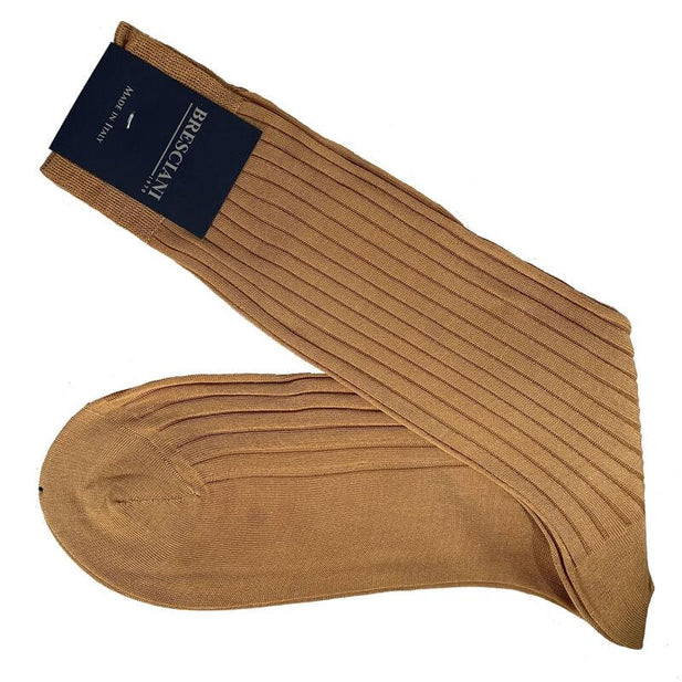 Cesare Egyptian Cotton Rib Mid-Calf Socks - Men's
