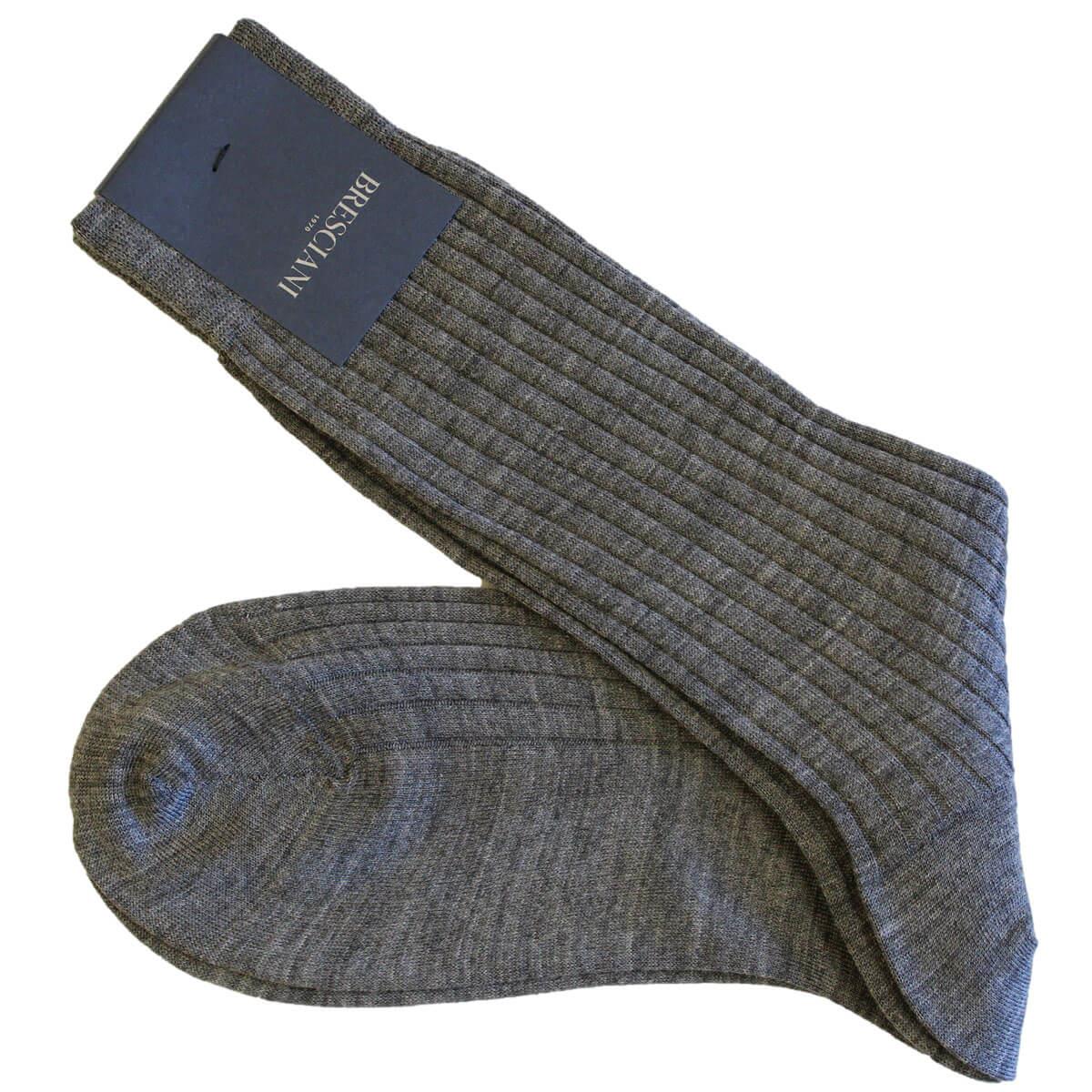 Ascanio Merino Wool Rib Mid-Calf Socks - Men's – SocksFox