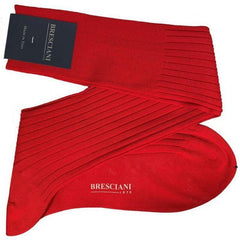 Cesare Egyptian Cotton Rib Knee High Socks - Men's