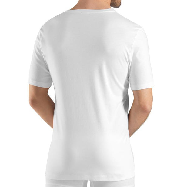 Sea Island Cotton Short Sleeve V-Neck Shirt - Men's