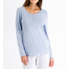 Sleep & Lounge Long Sleeve Button Front Shirt - Women's