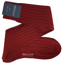 Lupo Merino Wool Blend Ribbed Knee High Socks - Men's