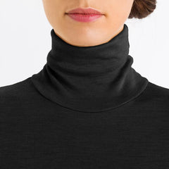 Woolen Silk Turtle Neck Shirt - Women's