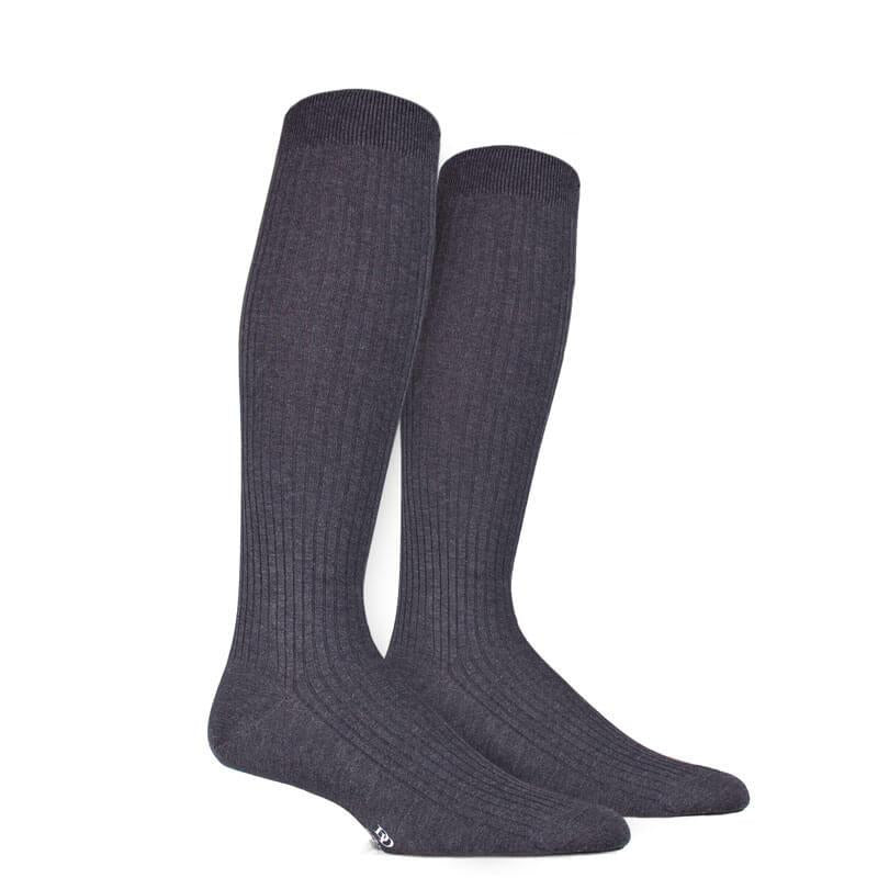 Pur Fil d'Ecosse Ribbed Knee High Socks - Men's