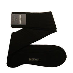 Ascanio Merino Wool Rib Knee High Socks - Men's