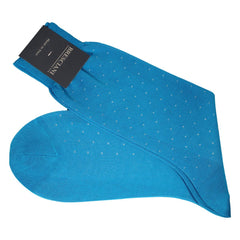 Fabio Polka Dot Egyptian Cotton Mid Calf Socks - Men's