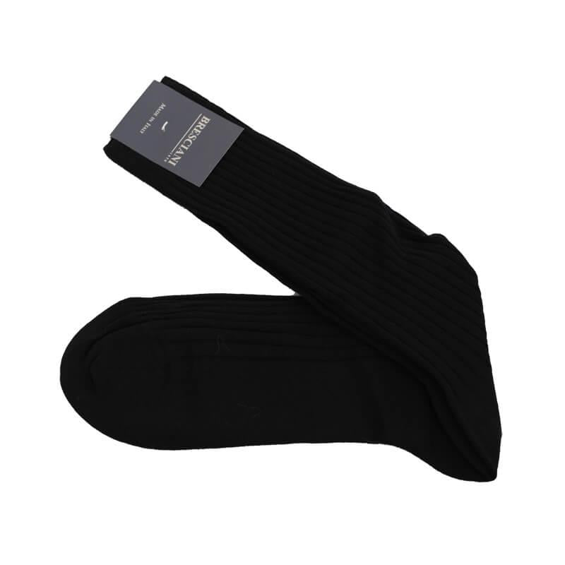 Ascanio Merino Wool Rib Mid-Calf Socks - Men's